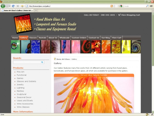 Boise Art Glass Website