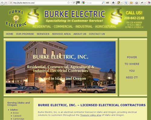 Burke Electric Inc. - Website Design