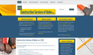 Construction Services of Idaho - Website Design