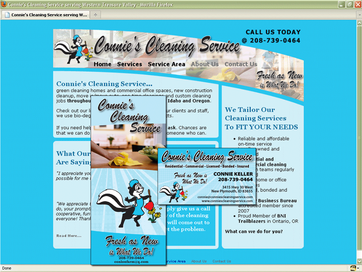 Connie's Cleaning Service - Coordinated Marketing Materials
